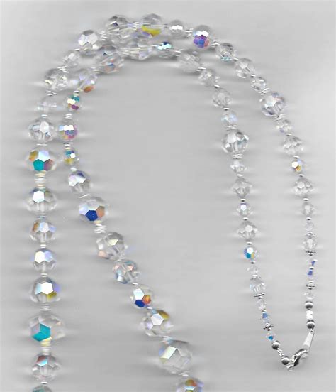 Bold All Rare Vintage Crystal Ab Swarovski Beaded Necklace Etsy