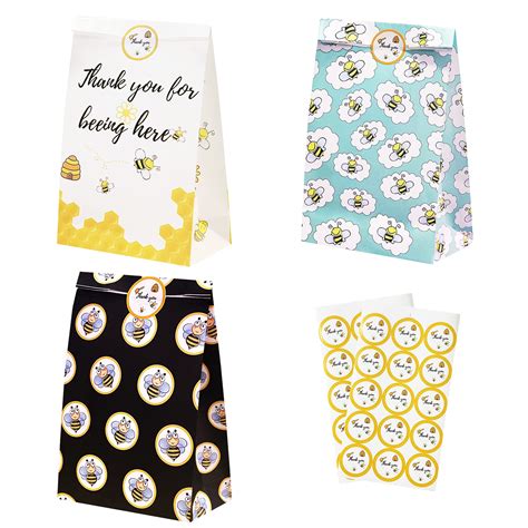 Buy 24 Pcs Bee Party Favor T Bags With Stickers For Kids Birthday