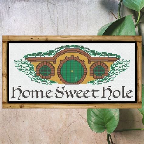 Home Sweet Hole Cross Stitch Pattern Only Etsy
