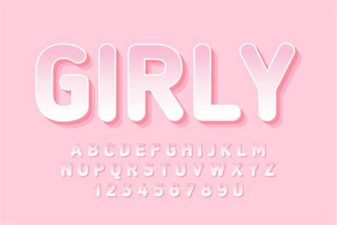 Decorative Girly Font And Alphabet Vector 5909307 Vector Art At Vecteezy