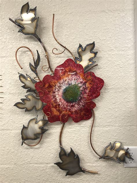 Designed By Annie Dotzauer This Resin Piece Was Mounted On Copper And Stainless Steel Leaves