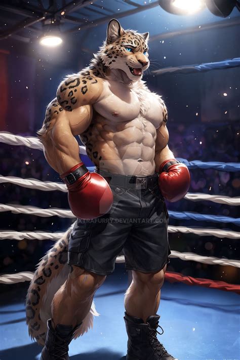 Open Adoptable Boxing Snow Leopard Anthro By Xtrafurry On Deviantart