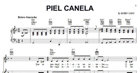 Piel Canela Piano Vocal And Guitar Chords Right Hand Melody
