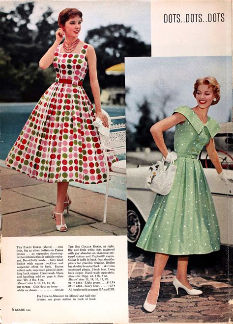 Sears Catalog Highlights Springsummer 1958 50s Summer Fashion Fashion Vintage Dresses