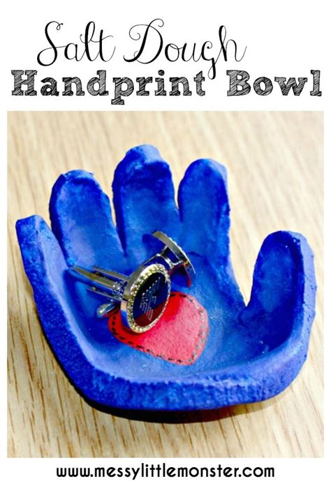 Salt Dough Handprint Bowl Diy Fathers Day T Idea Kids Can Use Salt