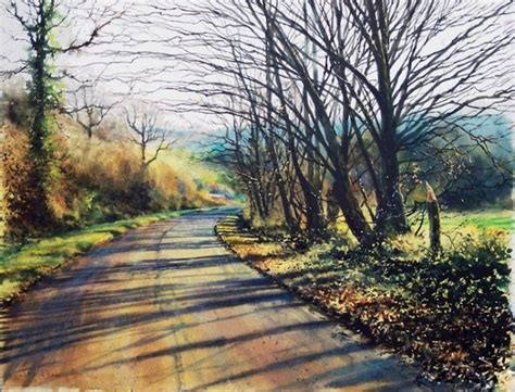 Forest Road By Joe Francis Dowden Watercolor Painting Art