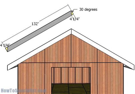 A Shed With Measurements For The Roof And Side Walls