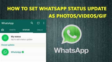 Whatsapp selbst gibt euch keine option, um videos aus dem status eines kontakts herunterzuladen. How To Set Photos Or Videos Or GIF As WhatsApp Status In ...