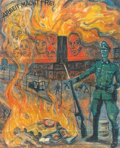 In Pictures Ol Re Art Depicts Auschwitz Horrors Bbc News