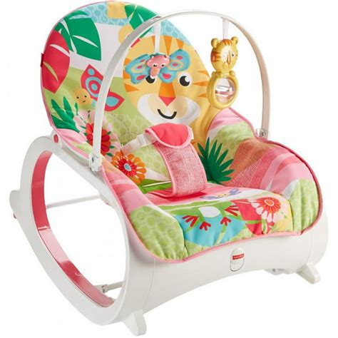 Fisher Price Infant To Toddler Rocker With Removable Bar Pink Safari