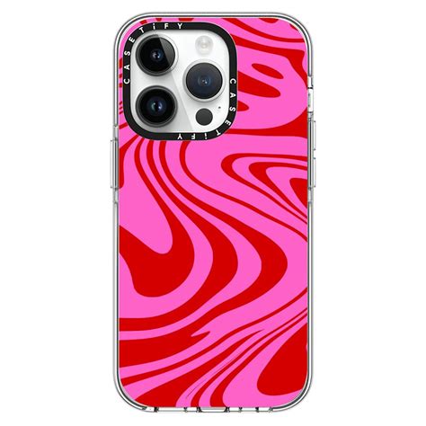 Casetify Impact Clear Case With Magsafe Iphone 14 Pro Marble Trippy Wa