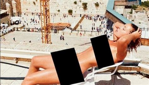 Belgian Model Marisa Papen Posed Naked In Front Of Jerusalem S Sacred