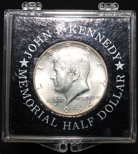 1964 D Usa John F Kennedy Memorial Cased Half Dollar Silver