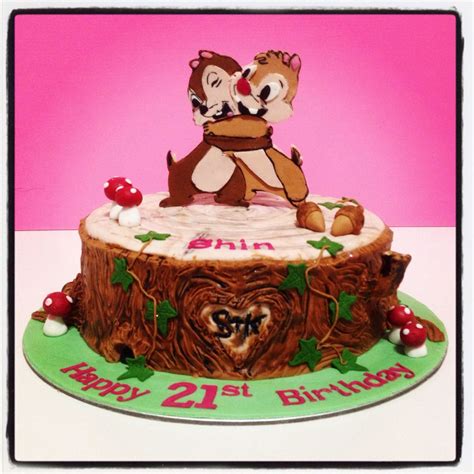 Chip And Dale Theme Birthday Cake Done By Zafiels Cakes Chip And
