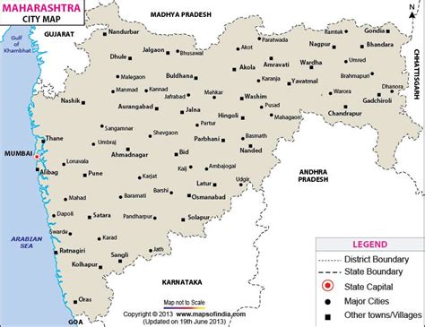 Cities In Maharashtra Map
