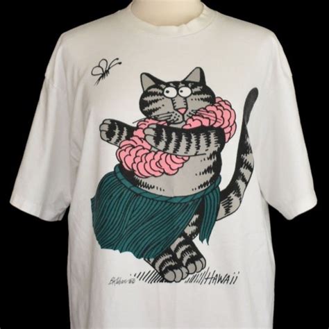 Old Shirts Crazy Shirts Hawaii Tees Kliban Cat Dancing Cat Cat Tee