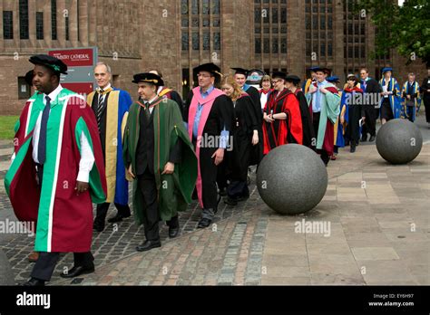 The Academic Procession At Coventry University Graduation Day Coventry