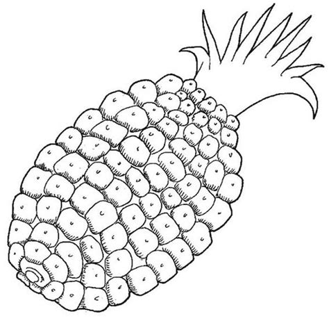 Printable Pineapple Coloring Pages Pdf Coloringfolder Fruit