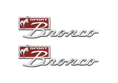 2021 Bronco Ford Bronco Sport Oem Silver And Red Fender Emblems