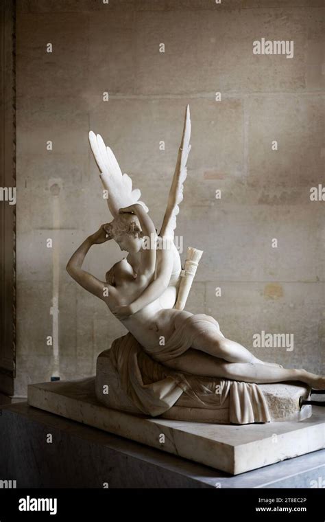 Psyche Revived By Cupids Kiss Statue In The Louvre Stock Photo Alamy