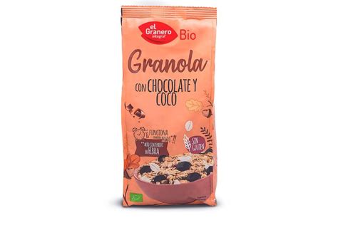 Granola De Avena Chocolate Y Coco Bio De El Granero Integral Master