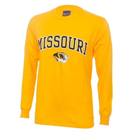 The Mizzou Store Missouri Tiger Head Gold Crew Neck Shirt
