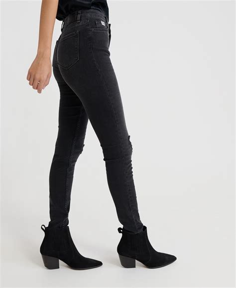 Womens Sophia Skinny Jeans In Black Superdry Uk