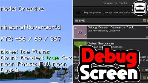 Best Debug Screen Addon For Minecraft Bedrock Youtube