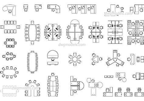 The cad file has been drawn in plan elevation and isometric views. Office Furniture Plan AutoCAD blocks, download free CAD file