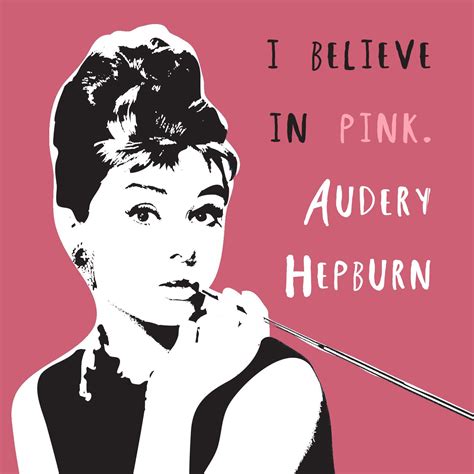 I Believe In Pink Audrey Hepburn Canvas Print I Believe In Pink