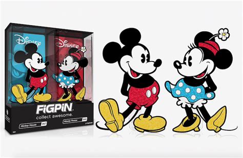 Figpin Mickey Mouse And Minnie Mouse Glitter Pin Set Disney Pins Blog
