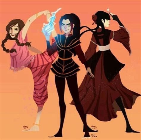 Tylee Azula And Mai Using Their Abilities Avatar Airbender The