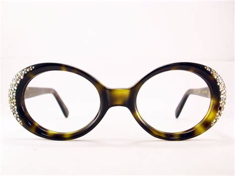vintage 50s rhinestone glasses seeing eye four eyes peer gold beads groovy 50s eyeglasses