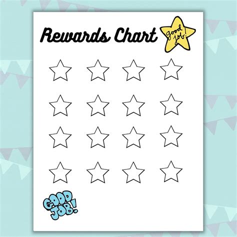 Printable Reward Chart For Kidssimple Kids Reward Chartbehavior