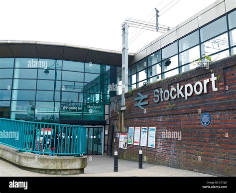 Entrance To Stockport Railway Station Stockport Cheshire Uk Stock Photo