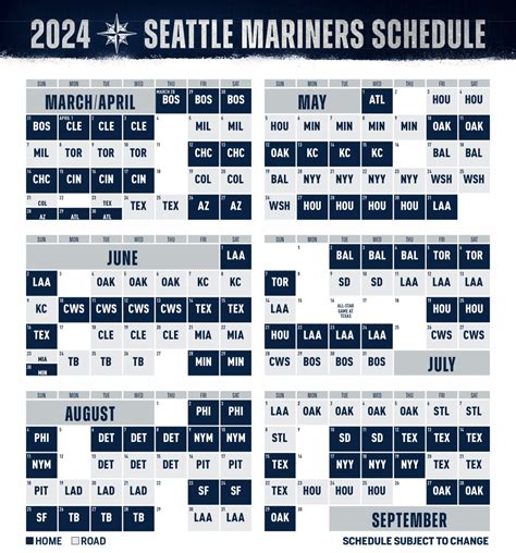 Seattle Mariners 2024 Schedule La Carte Des Colocs