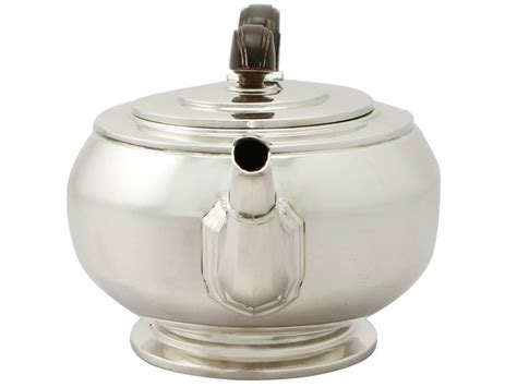 Sterling Silver Teapot Art Deco Antique George Vi For Sale At 1stdibs