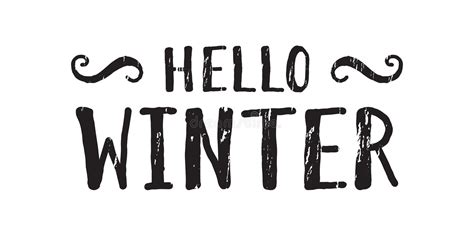 Hello Winter Inscription Stock Vector Illustration Of Season 97818201