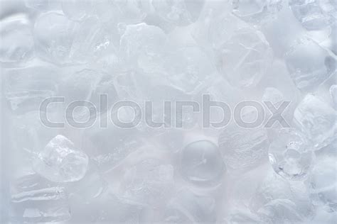 Close Up View Of Frozen Ice Cubes Stock Image Colourbox