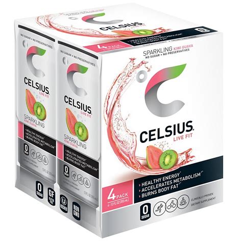 Celsius Sparkling Kiwi Guava Fitness Drink Shop Diet And Fitness At H E B