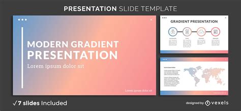 Modern Gradient Presentation Template Vector Download