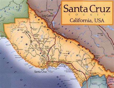 Mapas De Santa Cruz Santa Cruz County California Map Santa Cruz