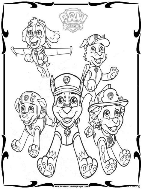 Chase Paw Patrol Coloring Pages At Free Printable