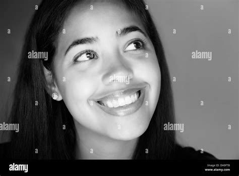 Hispanic Woman Smiling Stock Photo Alamy