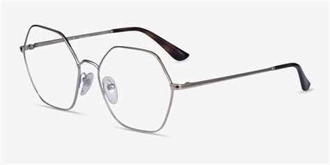 vogue eyewear vo4226 geometric silver frame glasses for women eyebuydirect