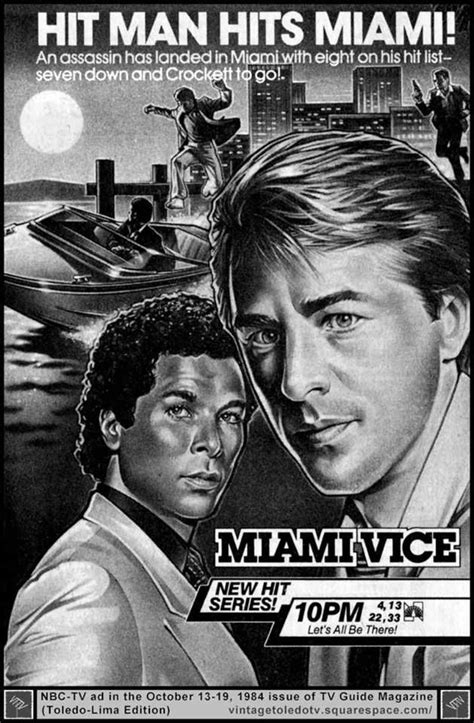 Classic Miami Vice Tv Advertisement Miami Vice Tv Guide Police