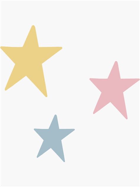Pastel Stars Sticker By Emtursch12 Redbubble
