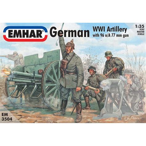 Emhar 3504 German Artillery 135 Plastic Model Kit Jadlam Toys