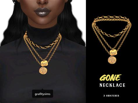 Gone Layered Necklace Grafity Cc On Patreon Sims 4