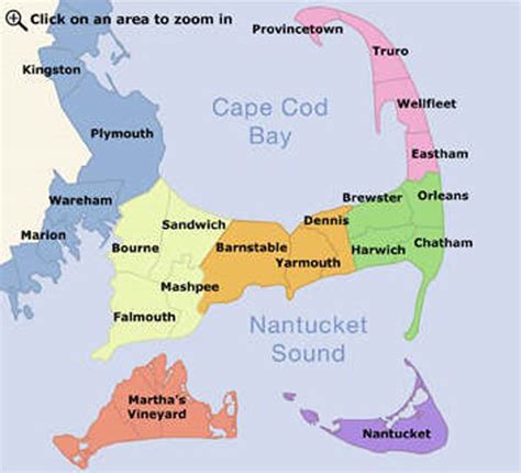 Cape Cod Map Of Towns Welcome To Cape Cod Road Map And Directory